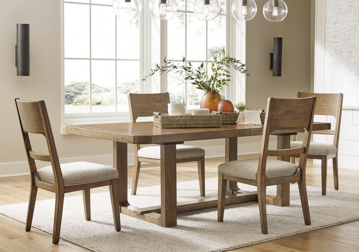 Best Deals Furniture - Ashley Furniture - Cabalynn Extension Dining Table and 4 Chairs - Extension Dining Table and 4 Chairs - D974D1