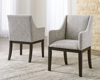Best Deals Furniture - Ashley Furniture - Burkhaus Dining Arm Chair (Set of 2) - Dining Arm Chair (Set of 2) / Dark Brown - D984-01AX2
