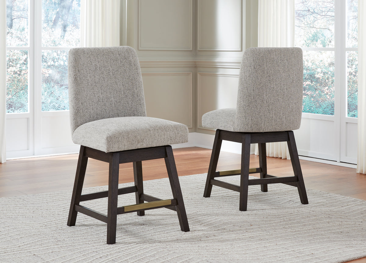 Best Deals Furniture - Ashley Furniture - Burkhaus Counter Height Barstool (Set of 2) - Counter Height Barstool (Set of 2) / Dark Brown - D984-124X2