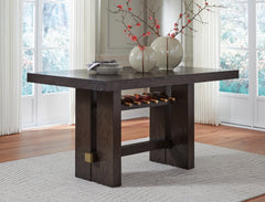 Best Deals Furniture - Ashley Furniture - Burkhaus Counter Height Dining Table - RECT Dining Room Counter Table / Dark Brown - D984-32