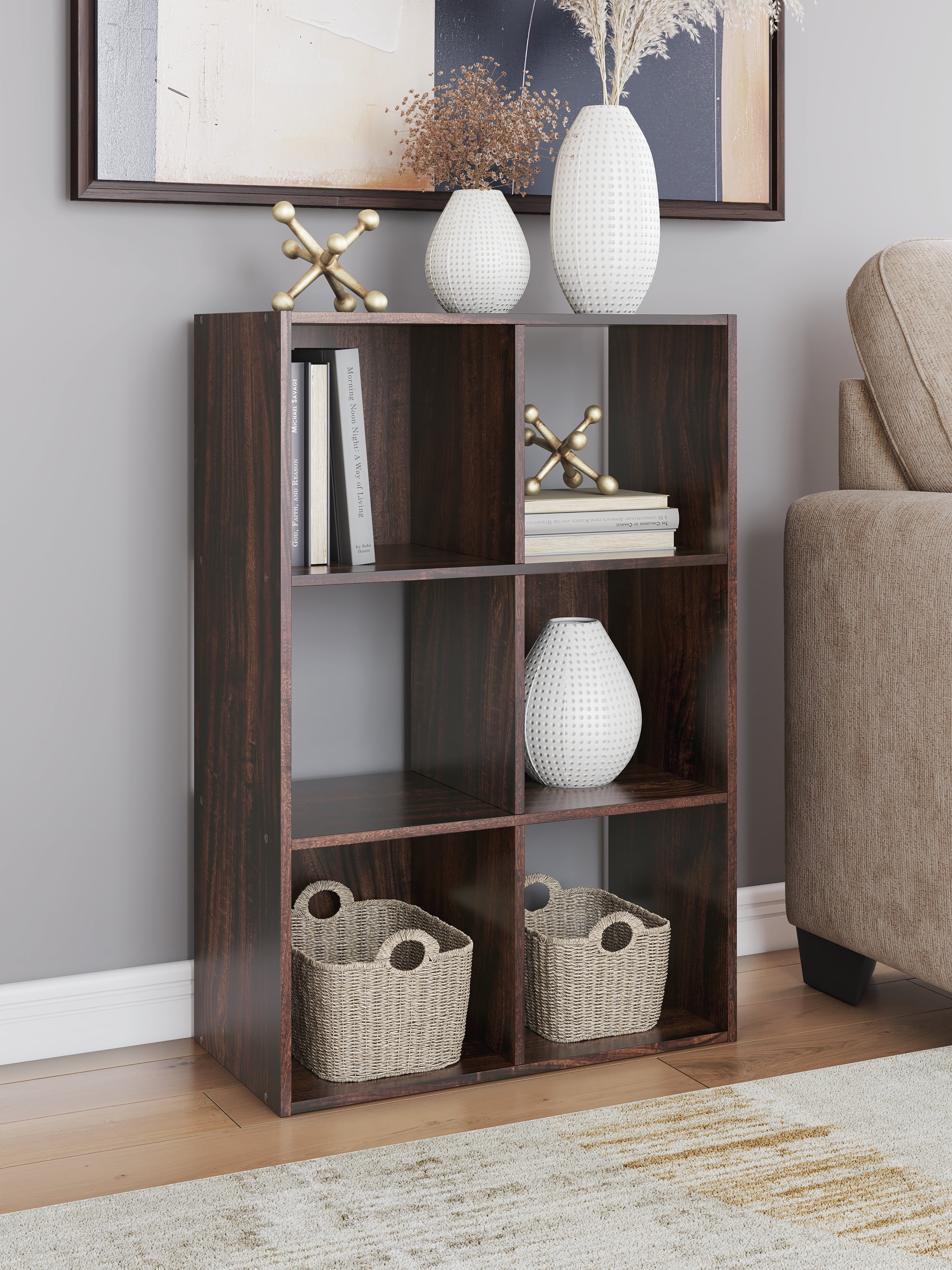 Best Deals Furniture - Ashley Furniture - Glosmount Six Cube Organizer - Six Cube Organizer - EA1055-3X2