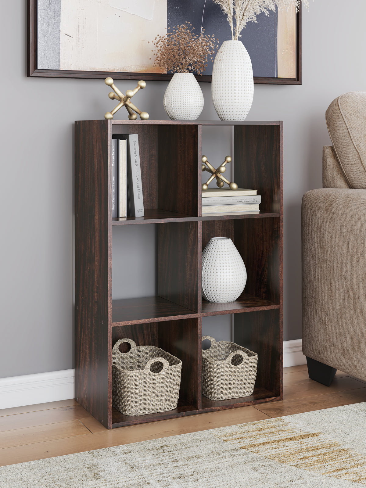 Best Deals Furniture - Ashley Furniture - Glosmount Six Cube Organizer - Six Cube Organizer - EA1055-3X2