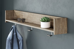 Best Deals Furniture - Ashley Furniture - Oliah Wall Mounted Coat Rack with Shelf - Wall Mounted Coat Rack w/Shelf / Natural - EA2270-151