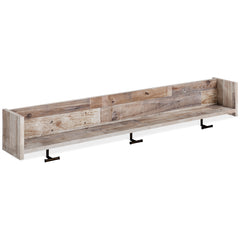 Best Deals Furniture - Ashley Furniture - Neilsville Wall Mounted Coat Rack with Shelf - Wall Mounted Coat Rack w/Shelf / Whitewash - EA2320-151