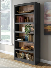 Best Deals Furniture - Ashley Furniture - Wildenauer 75" Bookcase - Bookcase / Brown/Black - H664-70