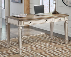 Best Deals Furniture - Ashley Furniture - Realyn 60" Home Office Desk - Home Office Desk / White/Brown - H743-34