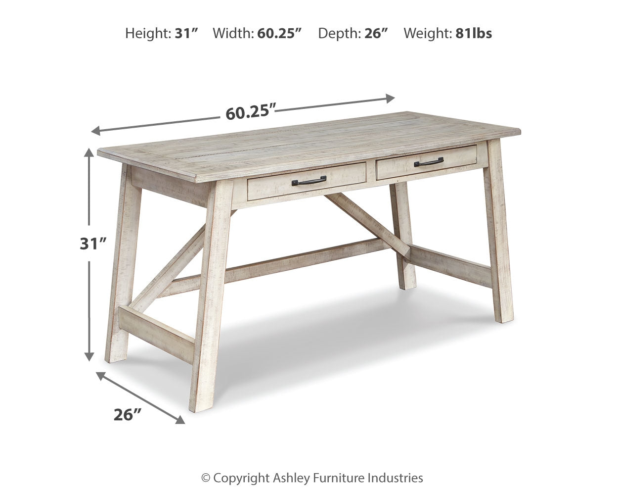 Carynhurst Home Office Desk, Bookcase and Printer Stand