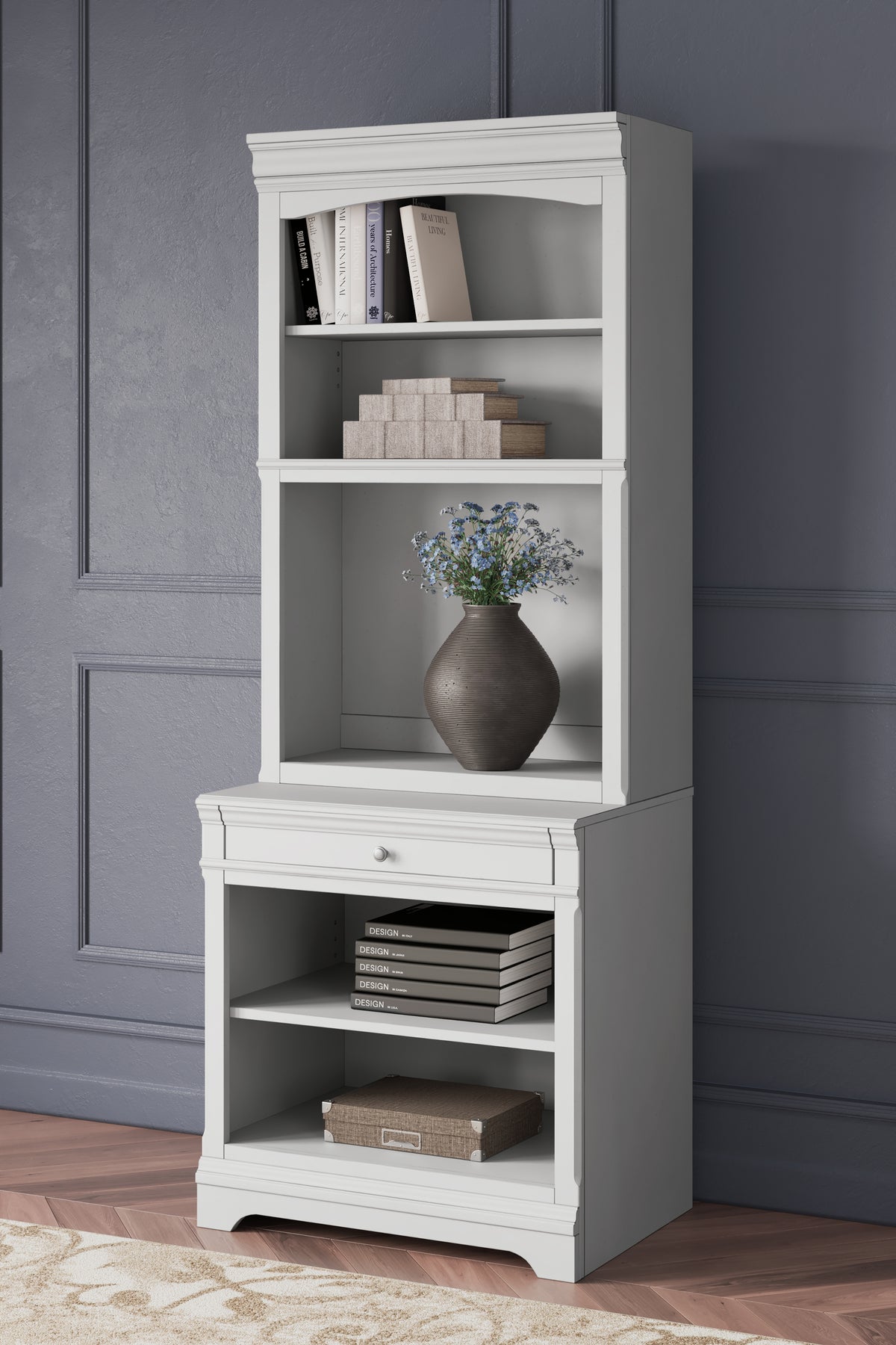 Best Deals Furniture - Ashley Furniture - Kanwyn Bookcase - Bookcase / Whitewash - H777H8