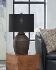Best Deals Furniture - Ashley Furniture - Naareman 2-Piece Lamp Set - 2-Piece Lamp Set / Metallic Black - L100804X2