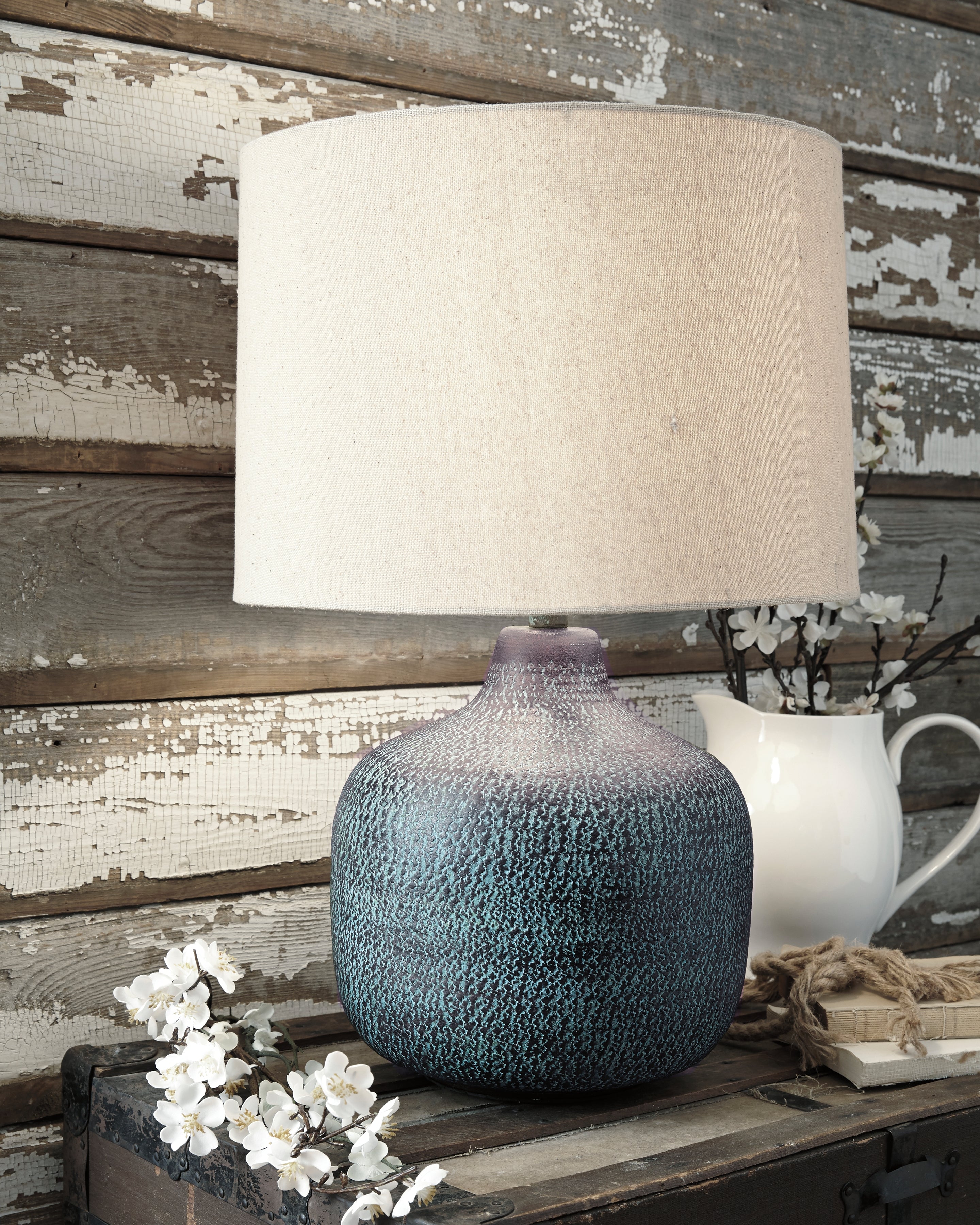 Best Deals Furniture - Ashley Furniture - Malthace Table Lamp (Set of 2) - Table Lamp (Set of 2) / Patina - L207304X2