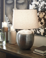 Best Deals Furniture - Ashley Furniture - Magalie Table Lamp (Set of 2) - Table Lamp (Set of 2) / Antique Silver Finish - L207314X2