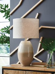 Best Deals Furniture - Ashley Furniture - Linas Table Lamp - Metal Table Lamp (1/CN) / Cream/Beige - L207594