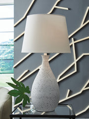 Best Deals Furniture - Ashley Furniture - Wyattford Lighting - Metal Table Lamp (1/CN) / White/Black - L207614