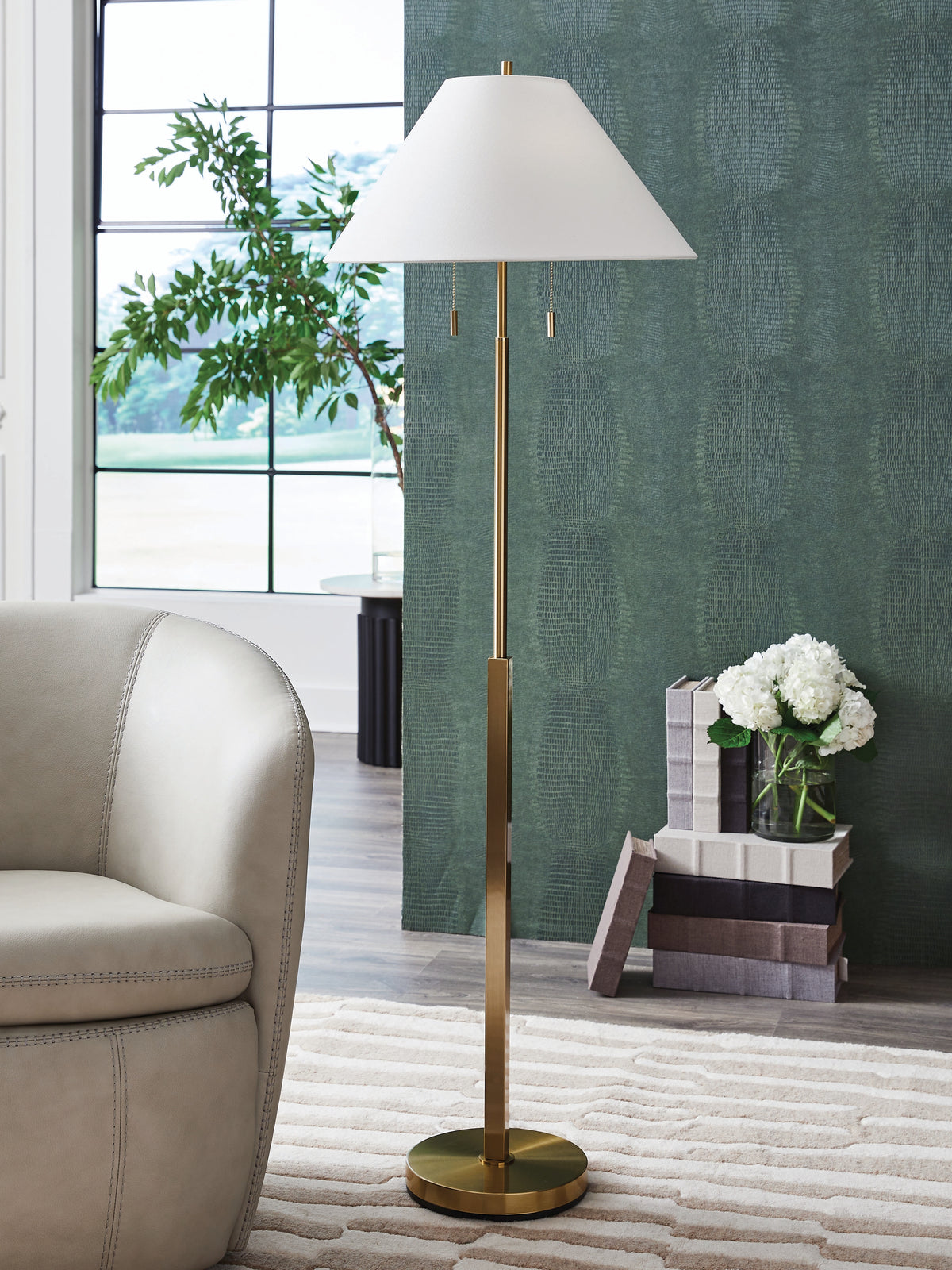 Best Deals Furniture - Ashley Furniture - Haigwood Floor Lamp - Metal Floor Lamp (1/CN) - L208471