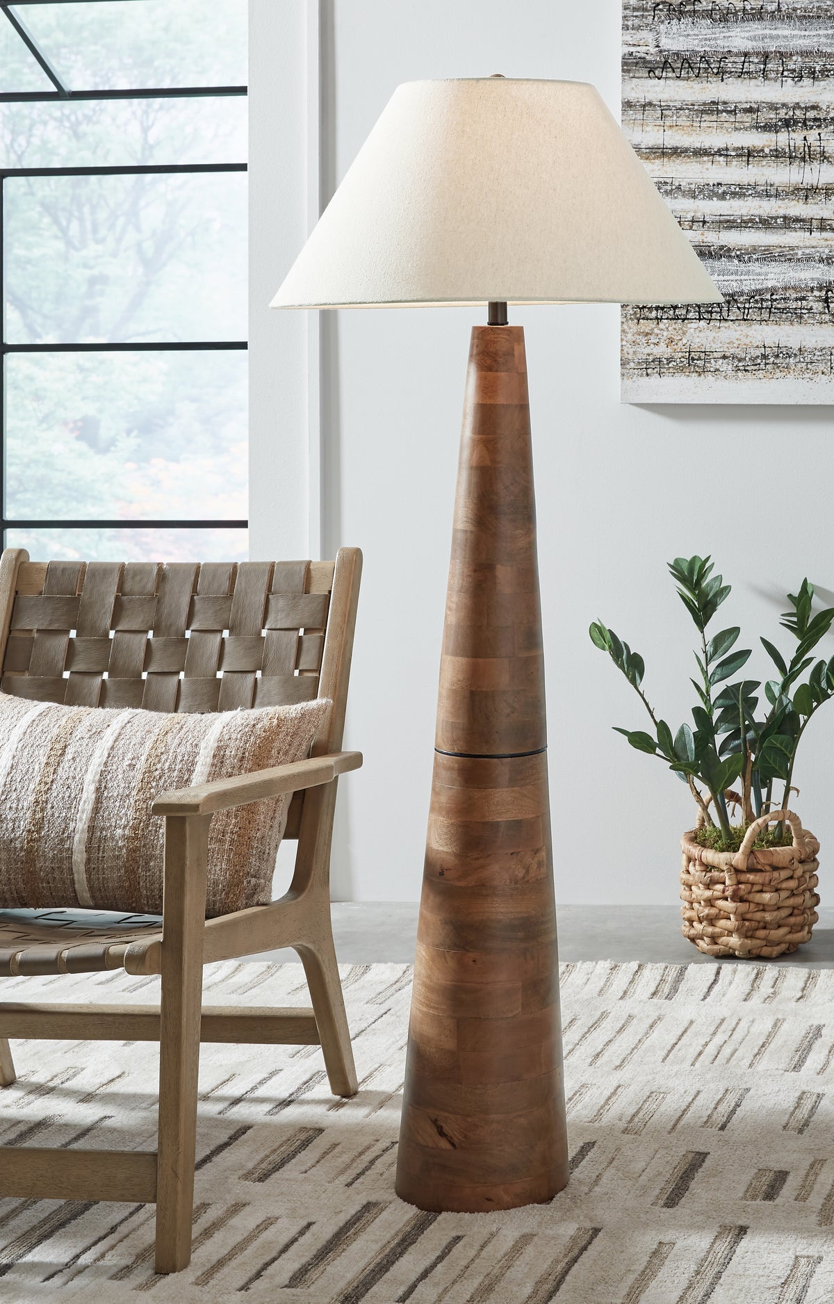 Best Deals Furniture - Ashley Furniture - Danset Floor Lamp - Wood Floor Lamp (1/CN) - L329101