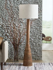 Best Deals Furniture - Ashley Furniture - Ailsa Floor Lamp - Wood Floor Lamp (1/CN) / Natural Brown - L329111