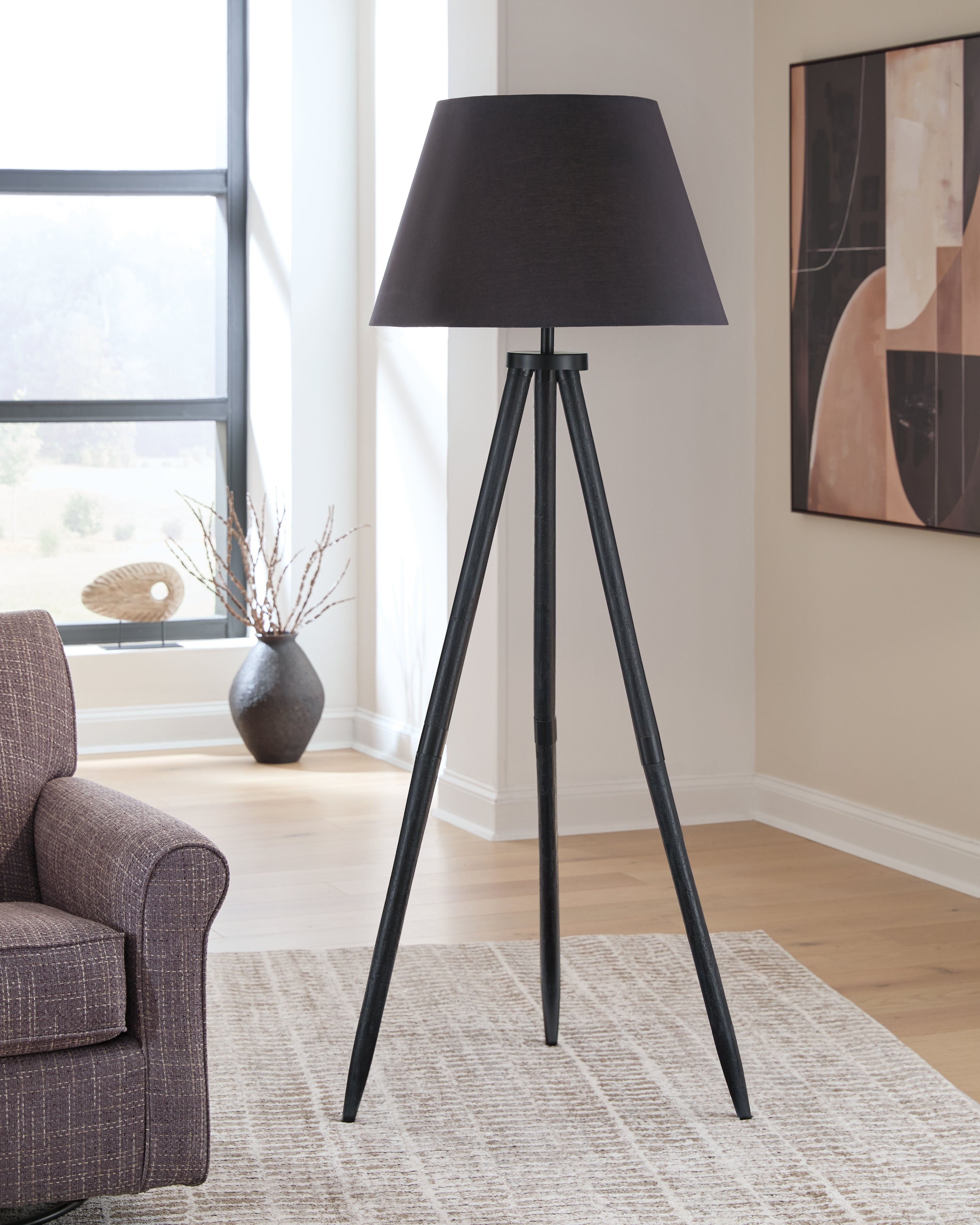 Best Deals Furniture - Ashley Furniture - Orhan Floor Lamp - Wood Floor Lamp (1/CN) - L329121