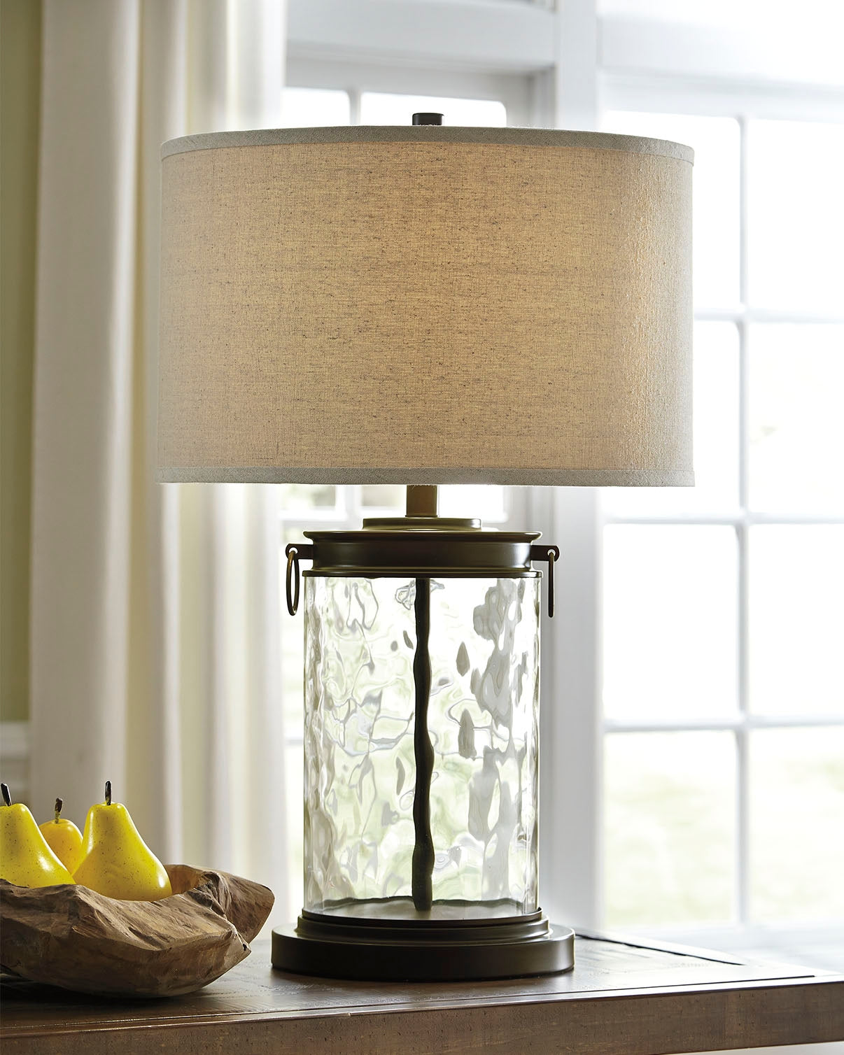 Best Deals Furniture - Ashley Furniture - Tailynn Table Lamp (Set of 2) - Table Lamp (Set of 2) / Clear/Bronze Finish - L430324X2