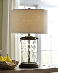 Best Deals Furniture - Ashley Furniture - Tailynn Table Lamp (Set of 2) - Table Lamp (Set of 2) / Clear/Bronze Finish - L430324X2