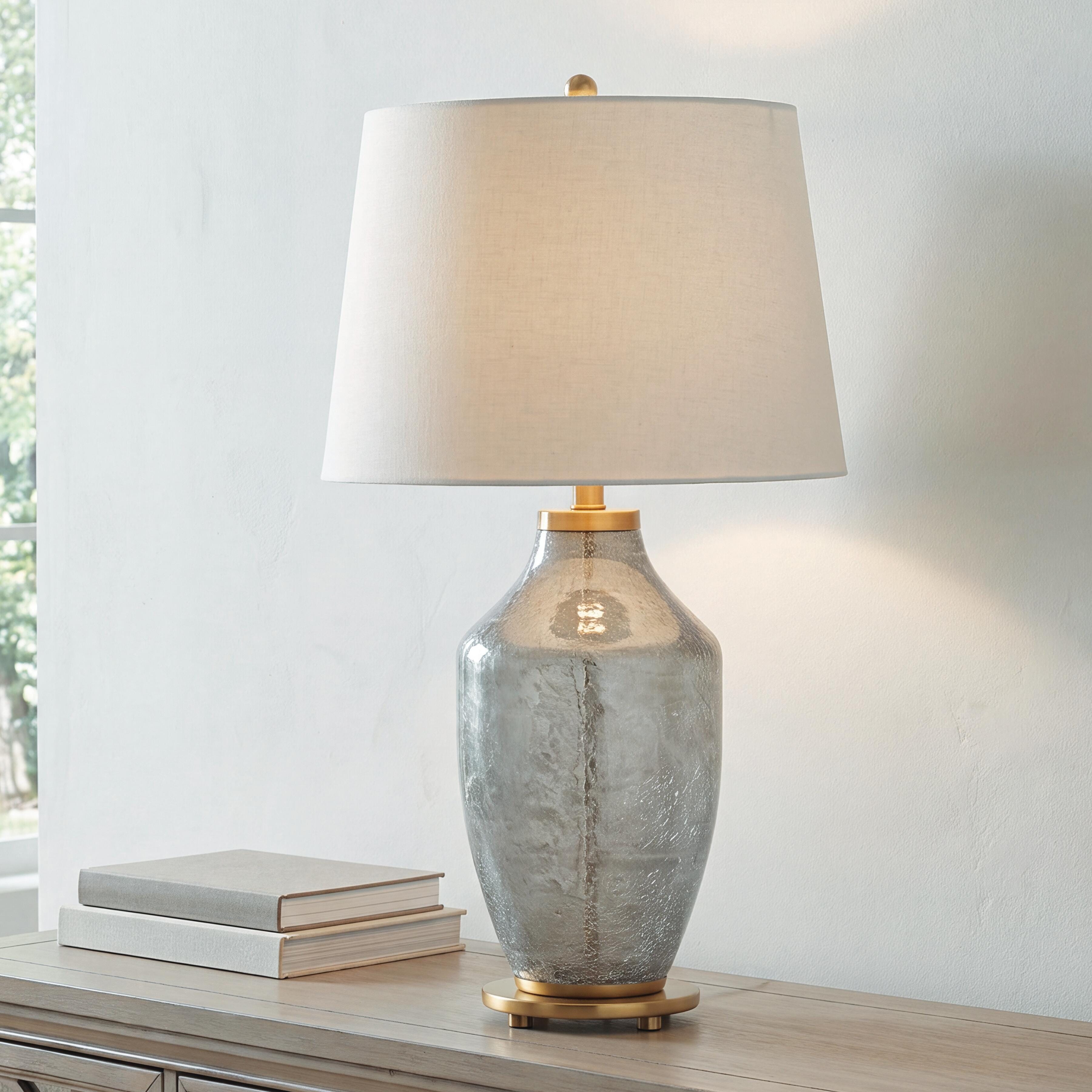 Best Deals Furniture - Ashley Furniture - Abbriel Table Lamp - Glass Table Lamp (1/CN) - L430974