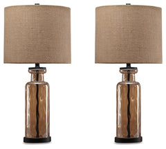 Best Deals Furniture - Ashley Furniture - Laurentia Table Lamp (Set of 2) - Table Lamp (Set of 2) / Champagne - L431414X2