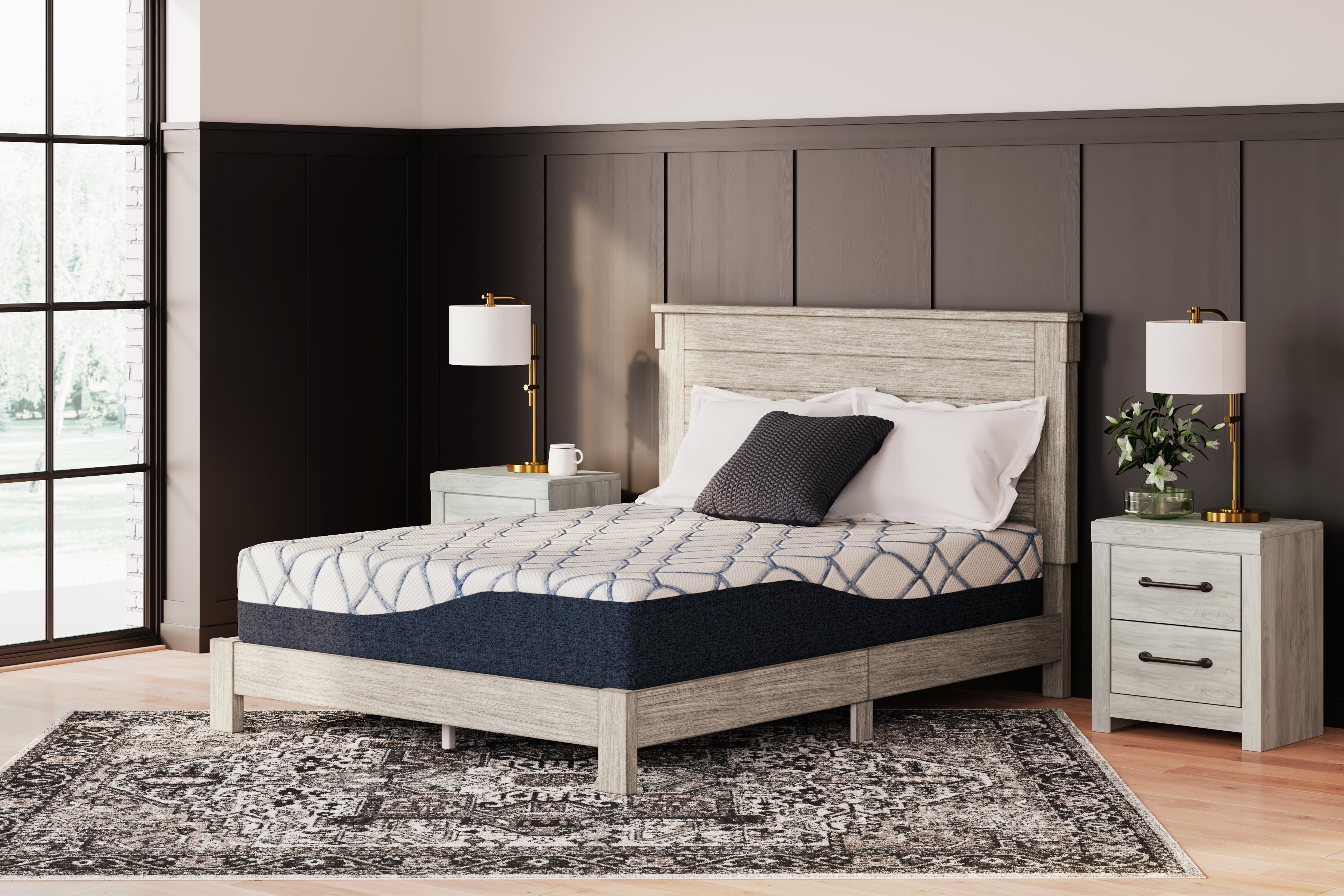 Best Deals Furniture - Ashley Furniture - 12 Inch Chime Elite 2.0 Mattresses - King / White/Blue - M42641