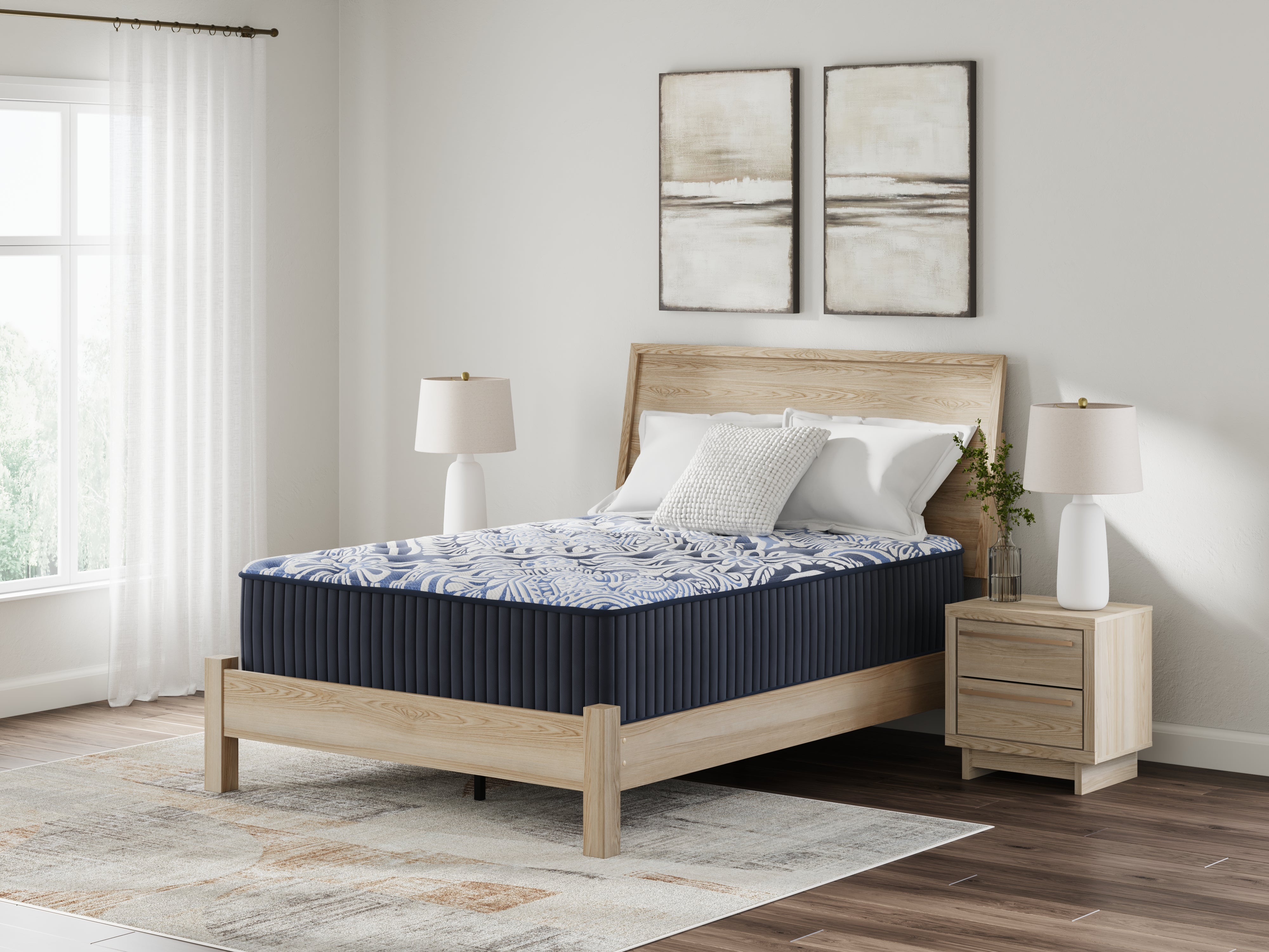 Best Deals Furniture - Ashley Furniture - Firm Luxe 2.0 Mattresses - California King / Blue - M49651