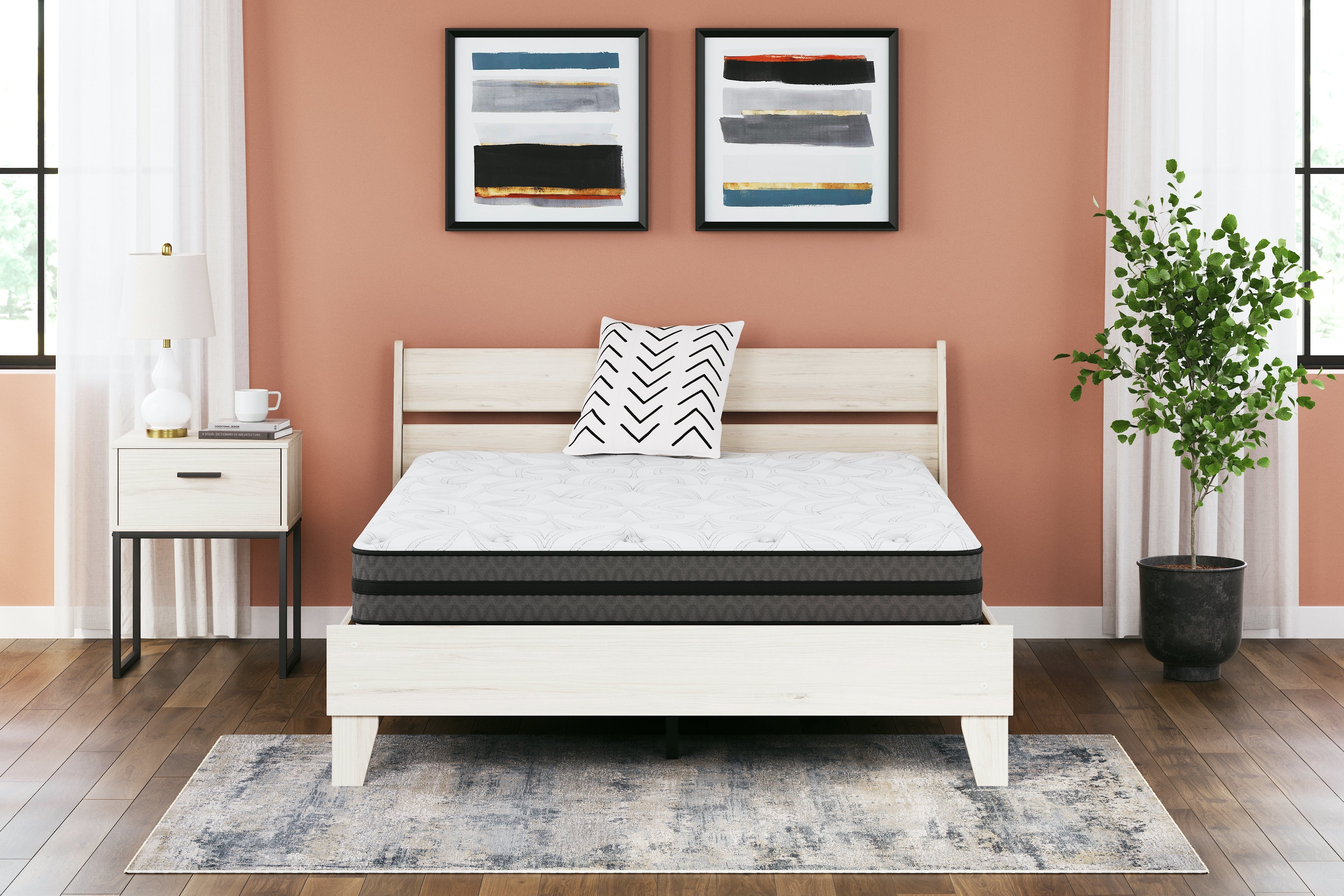 Best Deals Furniture - Ashley Furniture - 10 Inch Pocketed Hybrid Twin Mattress - Twin / White - M58911