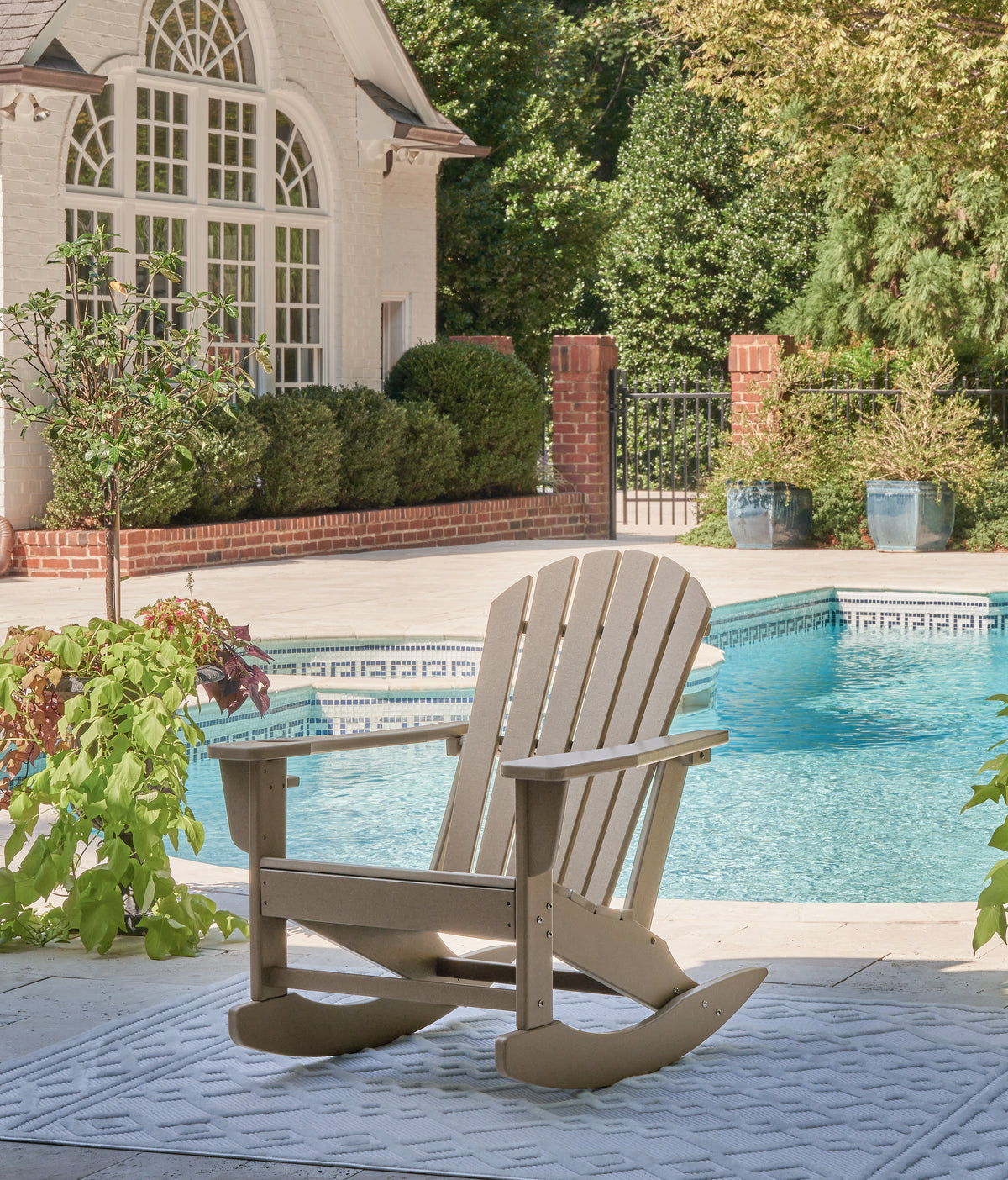 Best Deals Furniture - Ashley Furniture - Sundown Treasure Outdoor Rocking Chair - Rocking Chair / White - P011-827