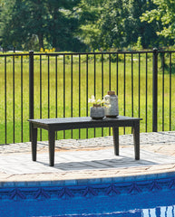 Best Deals Furniture - Ashley Furniture - Hyland wave Outdoor Coffee Table - Rectangular Cocktail Table / Driftwood - P114-701