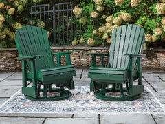 Best Deals Furniture - Ashley Furniture - Shell Beach Outdoor Swivel Glider Chair - Swivel Glider Chair - PCP115-820