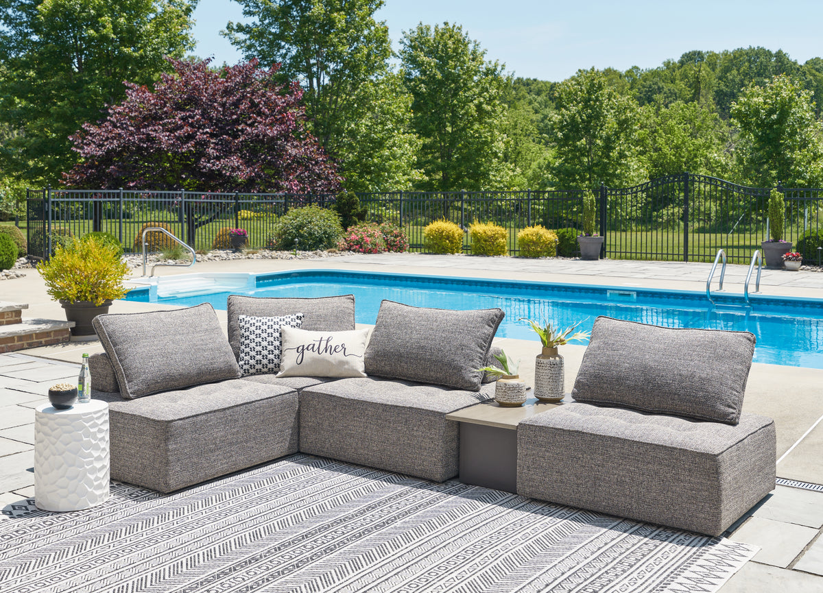 Best Deals Furniture - Ashley Furniture - Bree Zee 5-Piece Outdoor Sectional - 5-Piece Outdoor Sectional / Brown - P160P5