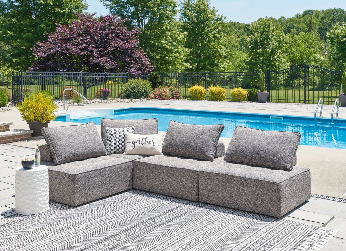 Best Deals Furniture - Ashley Furniture - Bree Zee 4-Piece Outdoor Sectional - 4-Piece Outdoor Sectional / Brown - P160P8