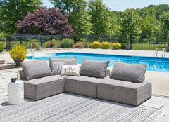 Best Deals Furniture - Ashley Furniture - Bree Zee 4-Piece Outdoor Sectional - 4-Piece Outdoor Sectional / Brown - P160P8