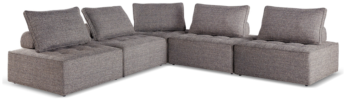 Best Deals Furniture - Ashley Furniture - Bree Zee 5-Piece Outdoor Modular Seating - 5-Piece Outdoor Modular Seating / Brown - P160P10