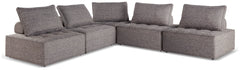 Best Deals Furniture - Ashley Furniture - Bree Zee 5-Piece Outdoor Modular Seating - 5-Piece Outdoor Modular Seating / Brown - P160P10