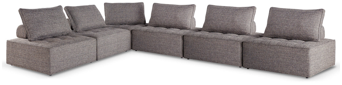 Best Deals Furniture - Ashley Furniture - Bree Zee 6-Piece Outdoor Modular Seating - 6-Piece Outdoor Modular Seating / Brown - P160P11