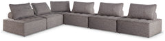 Best Deals Furniture - Ashley Furniture - Bree Zee 6-Piece Outdoor Modular Seating - 6-Piece Outdoor Modular Seating / Brown - P160P11
