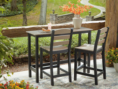 Shoreline Beach Outdoor Counter Table and 2 Barstools