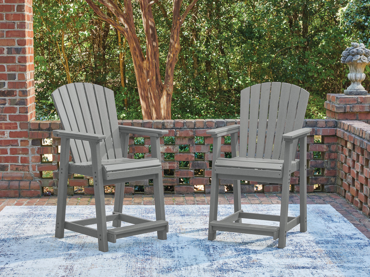 Best Deals Furniture - Ashley Furniture - Sanctuary Beach Outdoor Counter Height Bar Stool (Set of 2) - Barstool (Set of 2) - PCP227-124