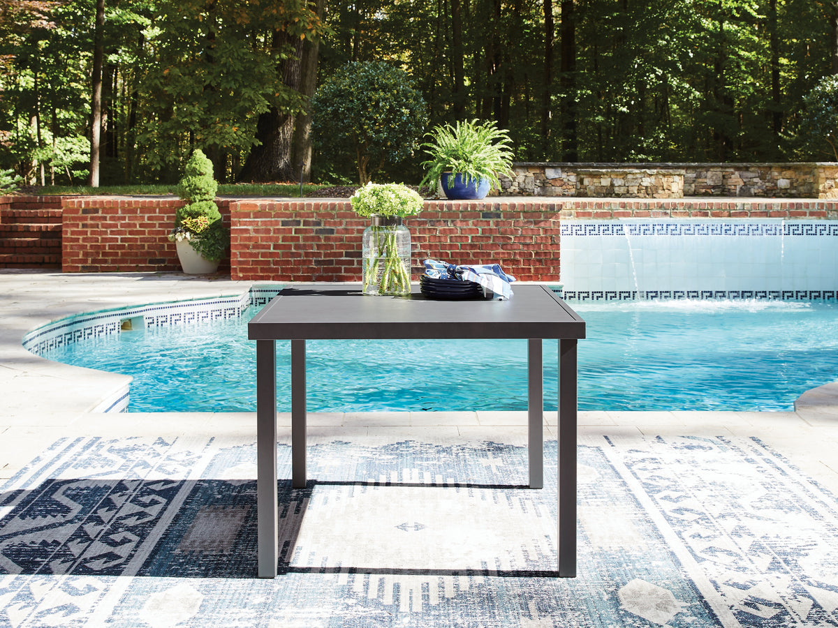 Best Deals Furniture - Ashley Furniture - Rocky Creek Outdoor Dining Table - Square Dining Table w/UMB OPT - PCP326-615