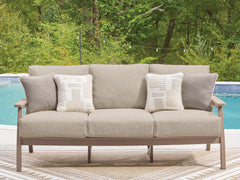 Best Deals Furniture - Ashley Furniture - Grover Beach Outdoor Sofa with Cushion - Sofa with Cushion - PCP422-838