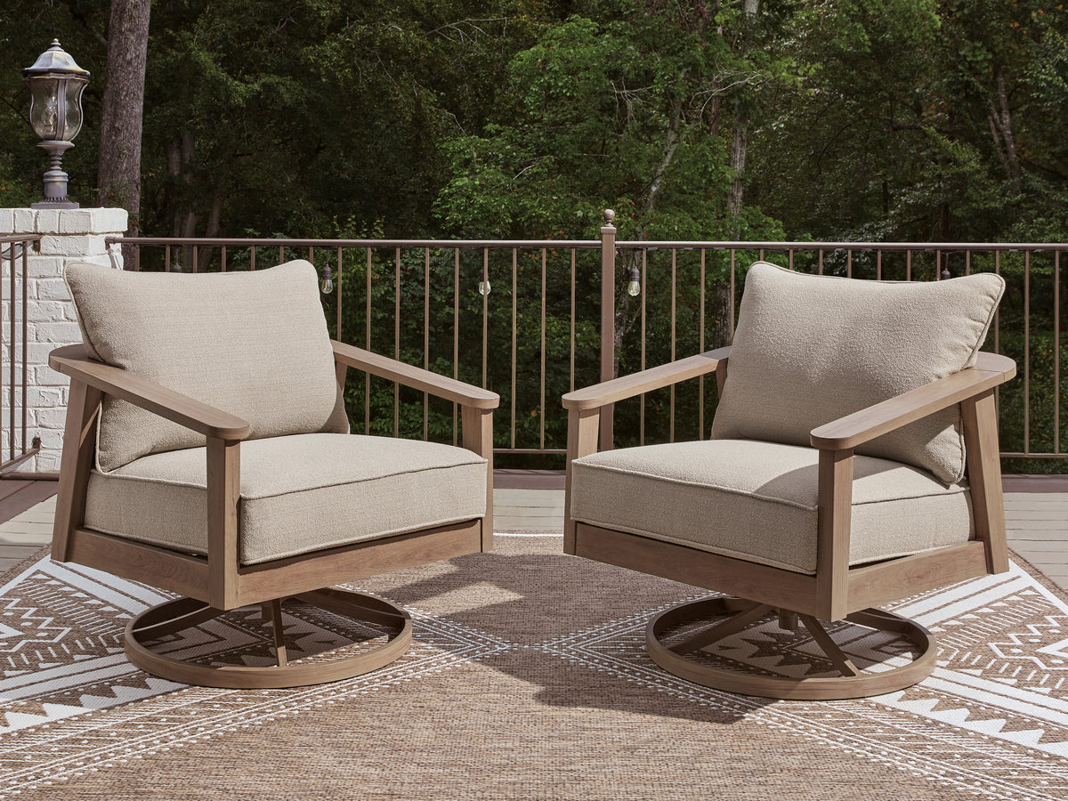 Best Deals Furniture - Ashley Furniture - Harmony Headlands Outdoor Swivel Lounge with Cushion - Swivel Lounge w/ Cushion - PCP428-821