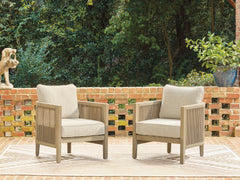 Best Deals Furniture - Ashley Furniture - Spooners Cove Outdoor Lounge Chair with Cushion (Set of 2) - Lounge Chair w/Cushion (Set of 2) - PCP469-820