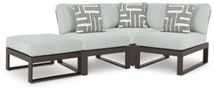 Best Deals Furniture - Ashley Furniture - Beachloft 4-Piece Outdoor Sectional - 4-Piece Outdoor Sectional / Black/Gray - P490P7