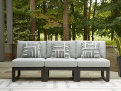 Best Deals Furniture - Ashley Furniture - Beachloft 3-Piece Outdoor Sectional - 3-Piece Outdoor Sectional / Black/Gray - P490P6