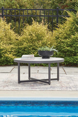 Best Deals Furniture - Ashley Furniture - Ocean Beach Outdoor Coffee Table - Round Cocktail Table - PCP510-708