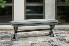 Best Deals Furniture - Ashley Furniture - Elite Park Outdoor Bench with Cushion - Bench with Cushion / Gray - P518-600