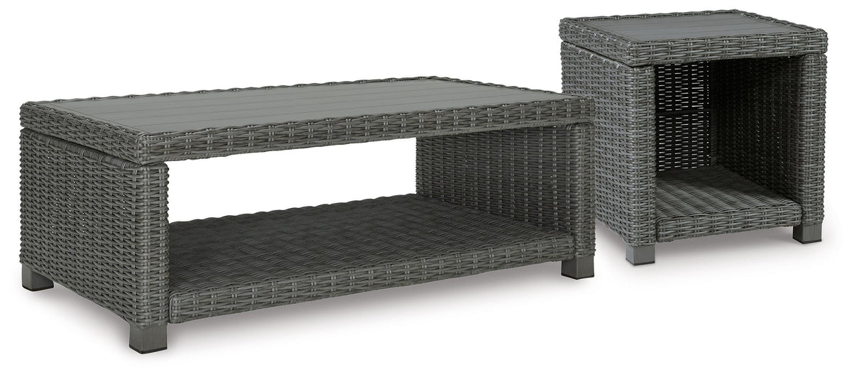 Best Deals Furniture - Ashley Furniture - Elite Park Outdoor Coffee Table and End Table - Outdoor Coffee Table and End Table - P518P8