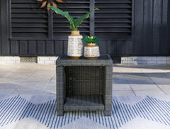Best Deals Furniture - Ashley Furniture - Elite Park Outdoor End Table - Square End Table / Gray - P518-702
